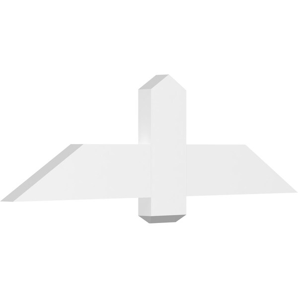 Ekena Millwork Eugene Architectural Grade PVC Gable Bracket, 48"W x 14"H x 2"D x 6"F, 7/12 Pitch GBP048X14X0206EUG00 - main